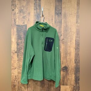 Mountain Hardwear Polartec Microchill 1/4 Zip pullover in green XXL EUC